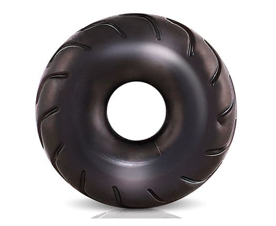 Черное эрекционное кольцо Truck Tire, фото 