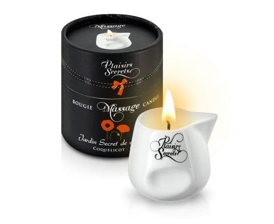 Массажная свеча с ароматом мака Jardin Secret De Provence Coquelicot - 80 мл., фото 