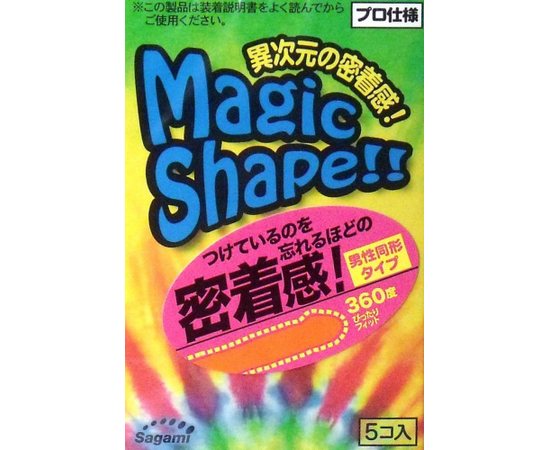 Презервативы Sagami Xtreme Magic Shape с ребристым швом - 5 шт., фото 