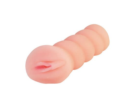 Мастурбатор-вагина с вибрацией и углублениями под пальцы - 16 см., фото 