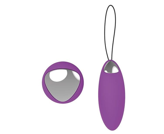 Фиолетовое перезаряжаемое виброяйцо Remote Duo Pleasure, фото 