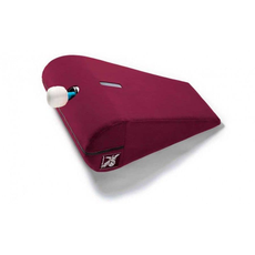 Малая вельветовая подушка для любви Liberator R-Axis Magic Wand с отверстием под массажёр, Цвет: бордовый, фото 