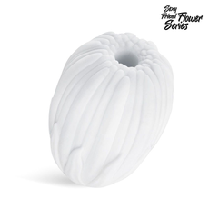 Белый нереалистичный мастурбатор в форме бутона цветка Daisy, фото 