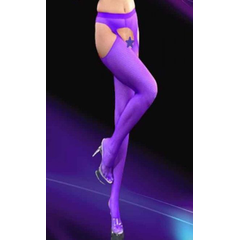 Женские колготки с вырезами, Цвет: фиолетовый, Размер: S-M-L, фото 