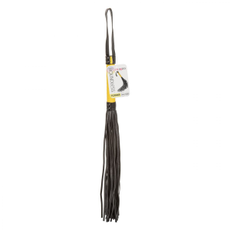 Черная плеть с желтой рукоятью Boundless Flogger - 69,25 см., фото 