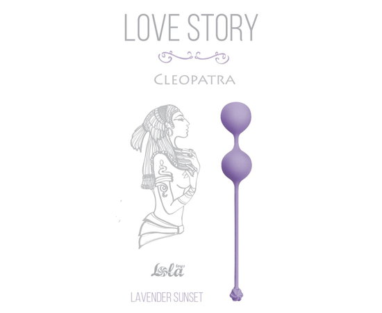 Сиреневые вагинальные шарики Cleopatra Lavender Sunset, Цвет: сиреневый, фото 