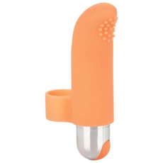 Оранжевая пулька-насадка на палец Finger Tickler - 8,25 см., фото 