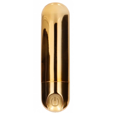Перезаряжаемая вибропуля 7 Speed Rechargeable Bullet - 7,7 см., Цвет: золотистый, фото 
