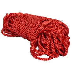 Красная веревка для связывания BDSM Rope - 30 м., фото 