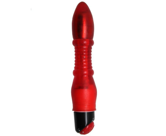 Красный гелевый вибратор Carrie - 25 см., фото 
