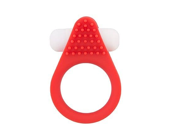 Красное эрекционное кольцо LIT-UP SILICONE STIMU RING 1 RED, фото 