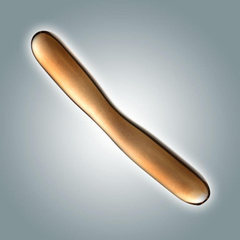 Золотистый стеклянный фаллоимитатор - 18 см., Цвет: золотистый, фото 