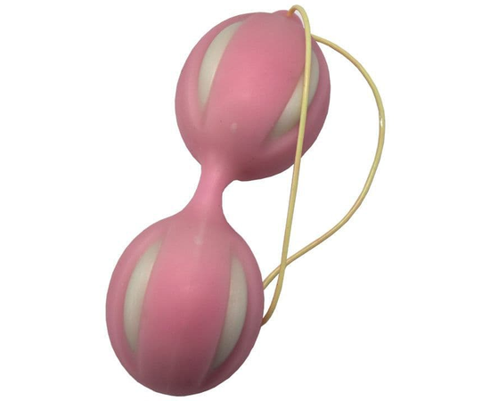 Розовые вагинальные шарики для тренировки интимных мышц, Цвет: розовый, фото 