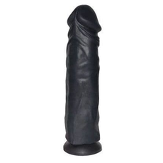 Чёрный фаллоимитатор без мошонки Sitabella - 19 см., фото 