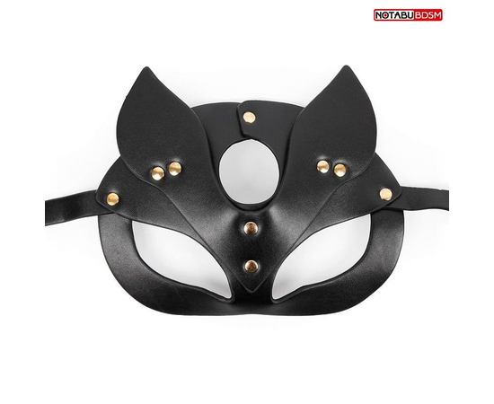 Черная игровая маска с ушками, фото 