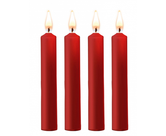 Набор из 4 красных восковых свечей Teasing Wax Candles, фото 