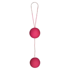 Веселые розовые вагинальные шарики Funky love balls, Цвет: розовый, фото 
