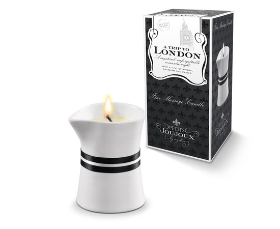 Массажное масло в виде малой свечи Petits Joujoux London с ароматом ревеня, амбры и чёрной смородины, фото 