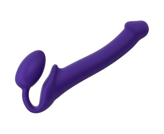 Фиолетовый безремневой страпон Silicone Bendable Strap-On - size M, Длина: 24.50, Цвет: фиолетовый, Размер: M, фото 