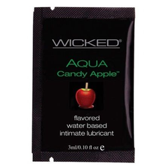 Лубрикант с ароматом сахарного яблока WICKED AQUA Candy Apple - 3 мл., фото 