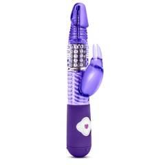 Фиолетовый вибратор с клиторальной стимуляцией Luxe Rabbit - 26 см., фото 