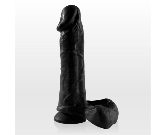 Чёрный фаллоимитатор Sitabella с присоской - 17,8 см., Цвет: черный, фото 