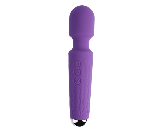 Фиолетовый перезаряжаемый wand-вибратор Knight - 20,2 см., фото 
