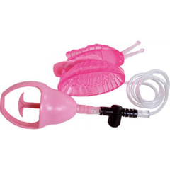 Помпа для вагины с вибратором, Цвет: розовый, фото 