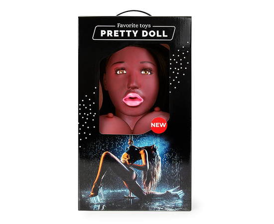 Темнокожая надувная секс-кукла с вибрацией Лионелла, фото 