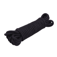 Хлопковая черная верёвка для любовных игр Mini Silk Rope - 10 м., фото 
