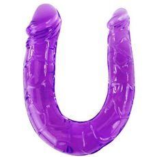 Фиолетовый двусторонний фаллоимитатор - 29,8 см., Цвет: фиолетовый, фото 