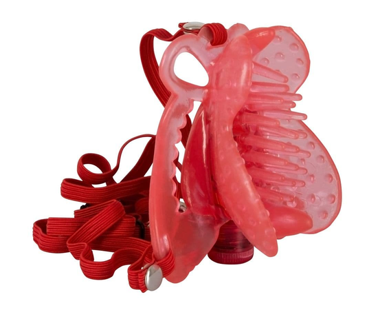 Розовая вибробабочка на регулируемых ремешках, фото 