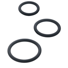 Набор из 3 чёрных эрекционных колец, фото 