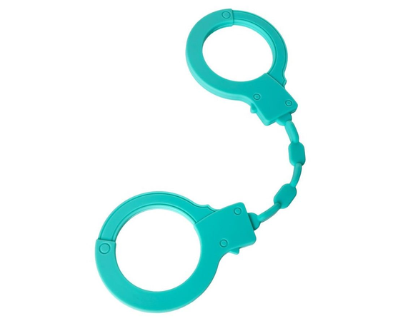 Аквамариновые силиконовые наручники, фото 