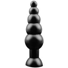 Черная анальная цепочка Large Anal Bead - 18,5 см., фото 