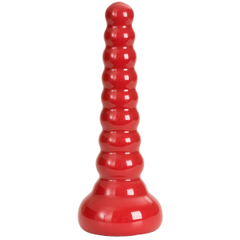 Ребристая анальная втулка Red Boy Anal Wand Butt Plug - 21,3 см., фото 