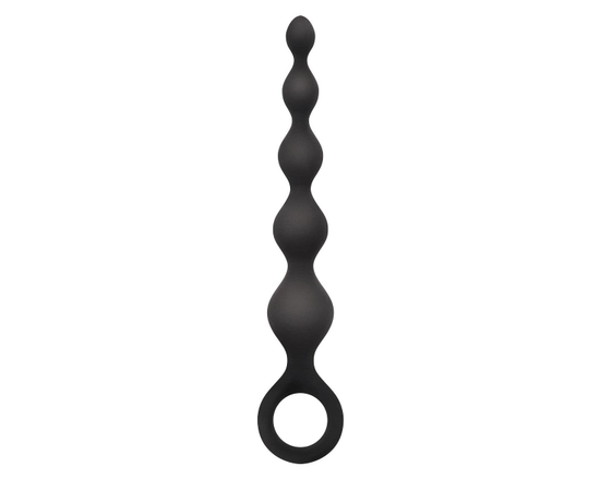 Чёрная анальная цепочка Perles D Lux Short - 16,5 см., фото 