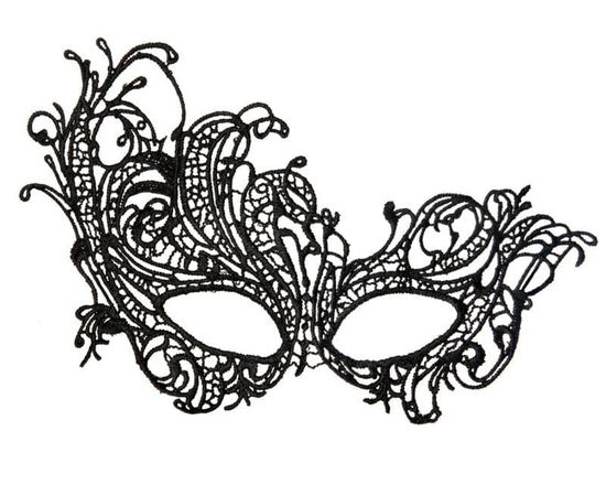 Асимметричная нитяная маска, Цвет: черный, фото 