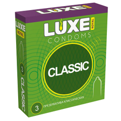 Гладкие презервативы LUXE Royal Classic - 3 шт., фото 