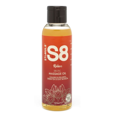 Массажное масло S8 Massage Oil Relax с ароматом зеленого чая и сирени - 125 мл., Объем: 125 мл., фото 
