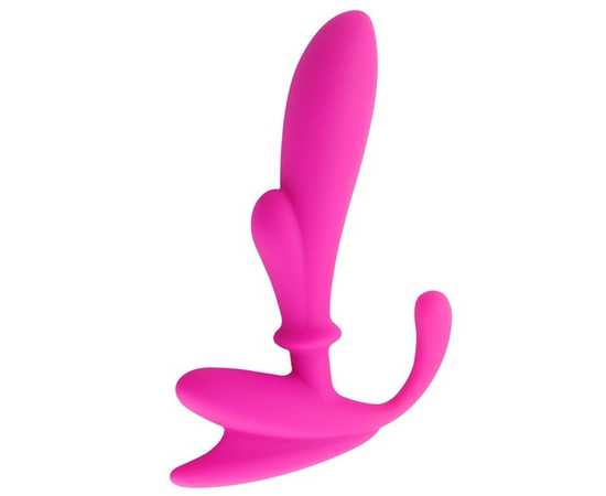 Розовый массажер простаты Anal Pleasure Beginers Prostate Stimulator - 14 см., фото 