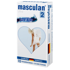 Ультратонкие презервативы Masculan Ultra 2 Fine с обильной смазкой - 10 шт., фото 