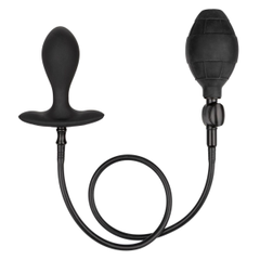 Черная расширяющаяся анальная пробка Weighted Silicone Inflatable Plug M, фото 