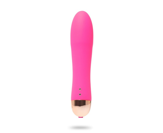 Розовый гладкий вибратор Massage Wand - 14 см., фото 