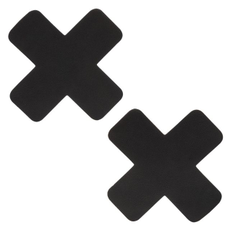 Черные пэстисы-кресты 2 Nipple Pasties, фото 