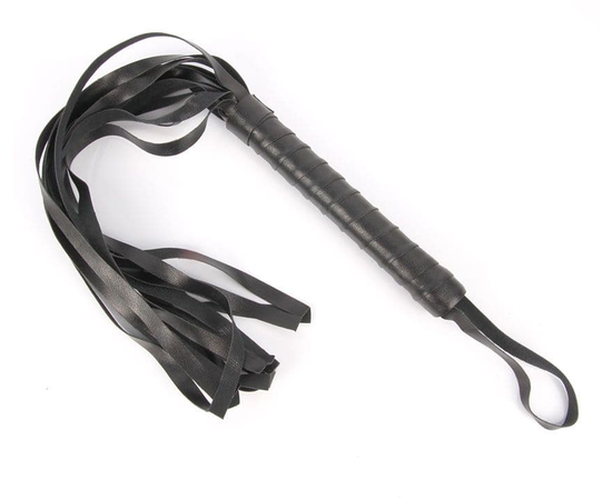 Черный флоггер с длинной ручкой Notabu - 49 см., фото 