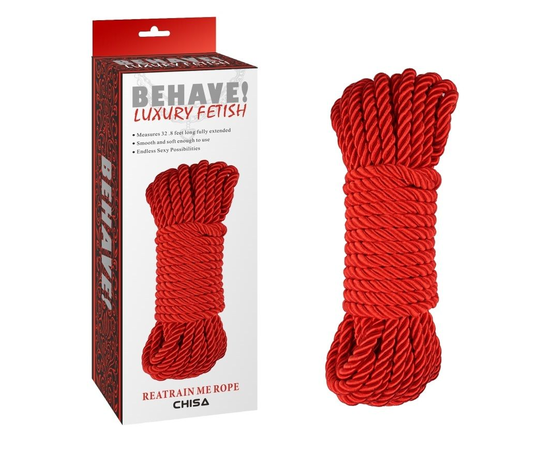 Красная веревка для шибари Reatrain Me Rope - 10 м., фото 