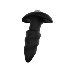 Чёрная анальная втулка S-HANDE Lovearrow с вибрацией - 10 см., фото 