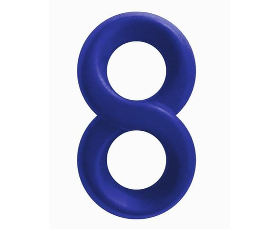 Синее эрекционное кольцо-восьмерка Infinity Ring, фото 