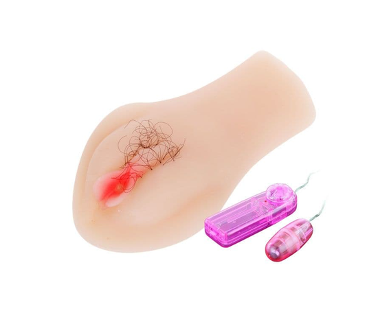 Мастурбатор-вагина с вибрацией и волосками BEAUTY, фото 